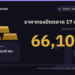 ราคาทองปิดตลาด 17 ต.ค. 69 ทองคำแท่งขายออก 66,100 บาท